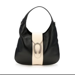 Gucci web Dionysus Hobo black tan Leather